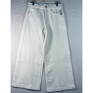 GAP Women’s White Wide Leg High Rise Stride Ankle Jeans Pants 26/2 NWT
